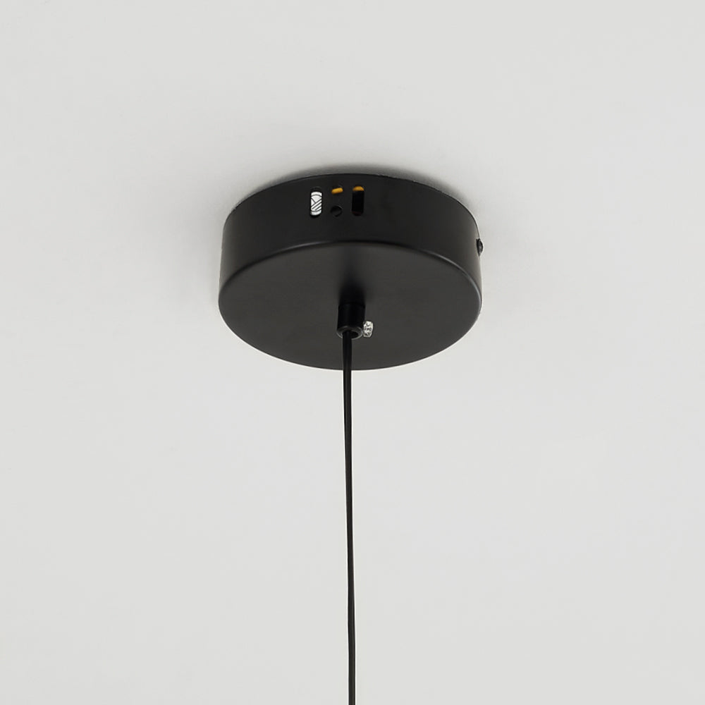 LunaLux - Moderne LED Hanglamp in Wit Metaal en Kunstzijde voor Slaapkamer en Woonkamer