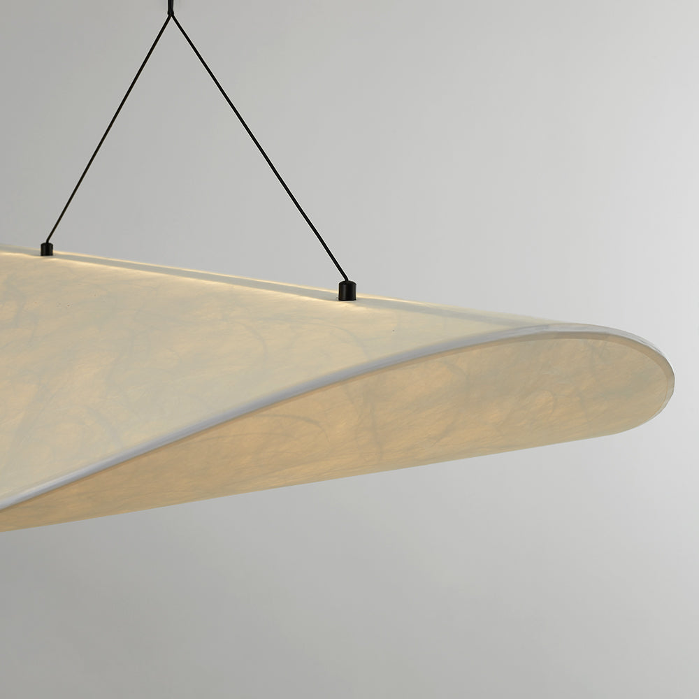 LunaLux - Moderne LED Hanglamp in Wit Metaal en Kunstzijde voor Slaapkamer en Woonkamer