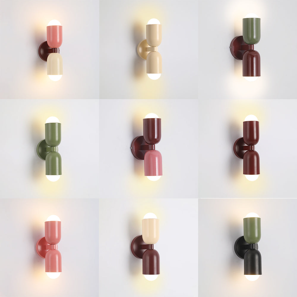 Moderne LED Wandlamp 2-Flammig Zwart – Minimalistisch Design voor Slaapkamer en Gang