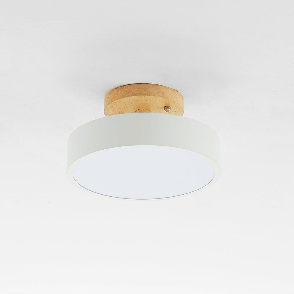Stijlvolle LED Plafondlamp van Hout en Acryl voor Slaapkamer, Eetkamer en Woonkamer