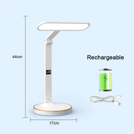 LumiTime - Multifunctionele LED-klok Tafellamp | Dimbare Bureaulamp met USB Opladen