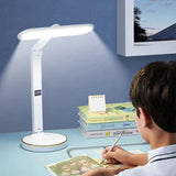 LumiTime - Multifunctionele LED-klok Tafellamp | Dimbare Bureaulamp met USB Opladen