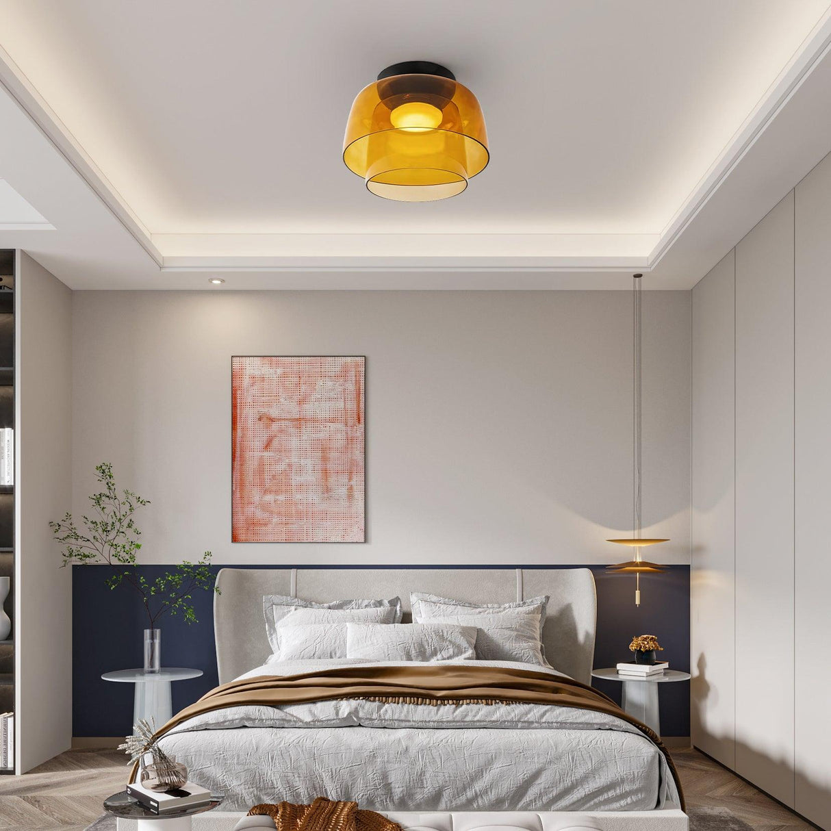 Nordic Designer Creatieve Persoonlijkheid Middeleeuwse Glazen Plafondlamp