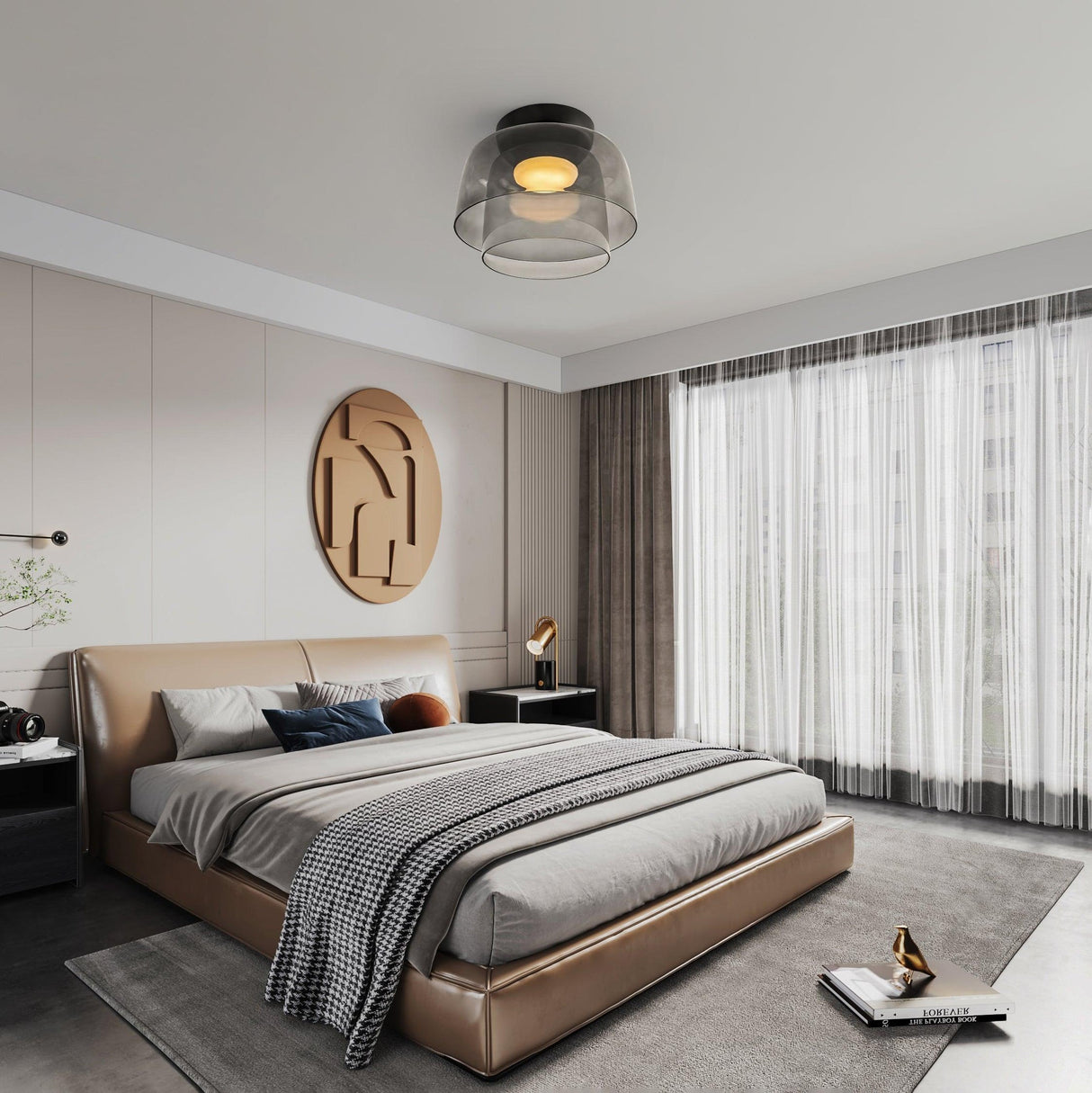 Nordic Designer Creatieve Persoonlijkheid Middeleeuwse Glazen Plafondlamp