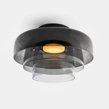 Middeleeuwse Flush Mount Glazen Plafondlamp