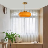 Retro Amber Ronde Glazen Plafondlamp