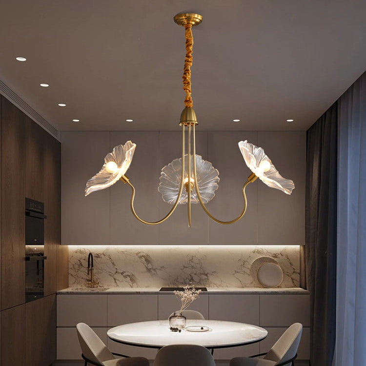 Moderne Lotusblad Glas Woonkamer Kroonluchter