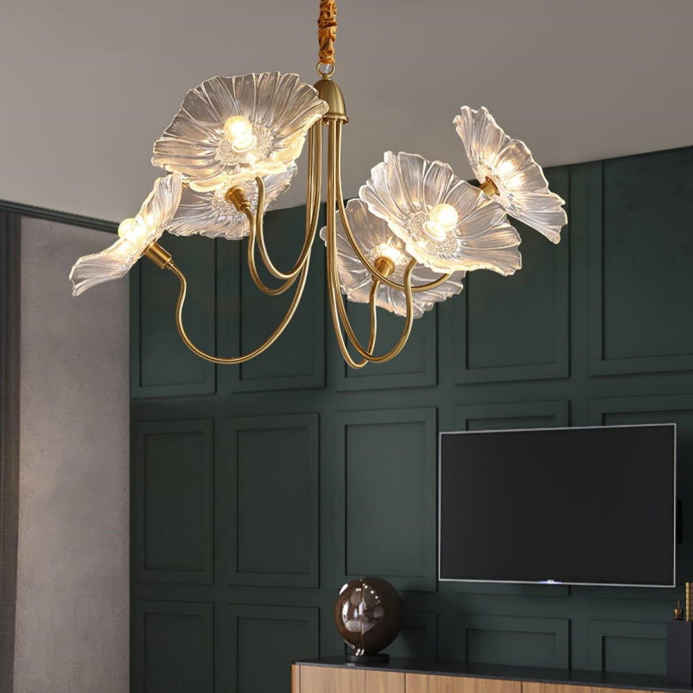 Moderne Lotusblad Glas Woonkamer Kroonluchter