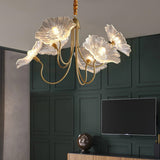 Moderne Lotusblad Glas Woonkamer Kroonluchter