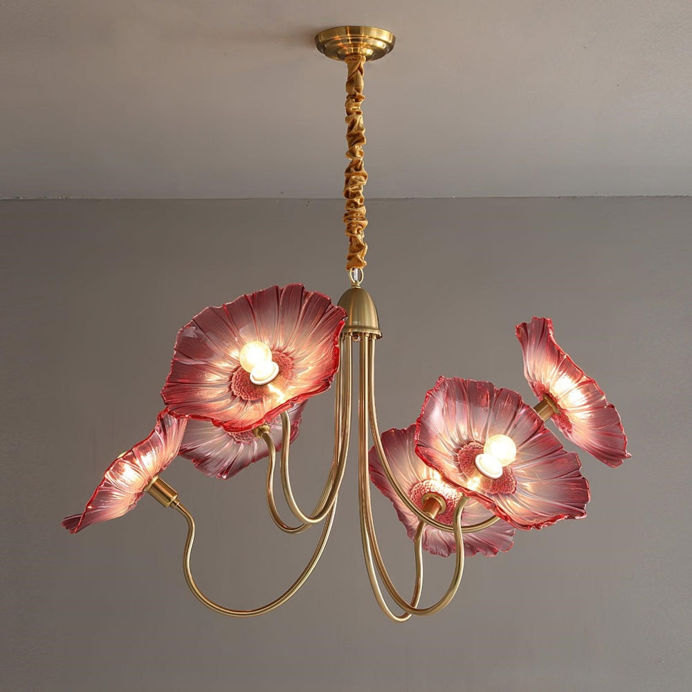 Moderne Lotusblad Glas Woonkamer Kroonluchter