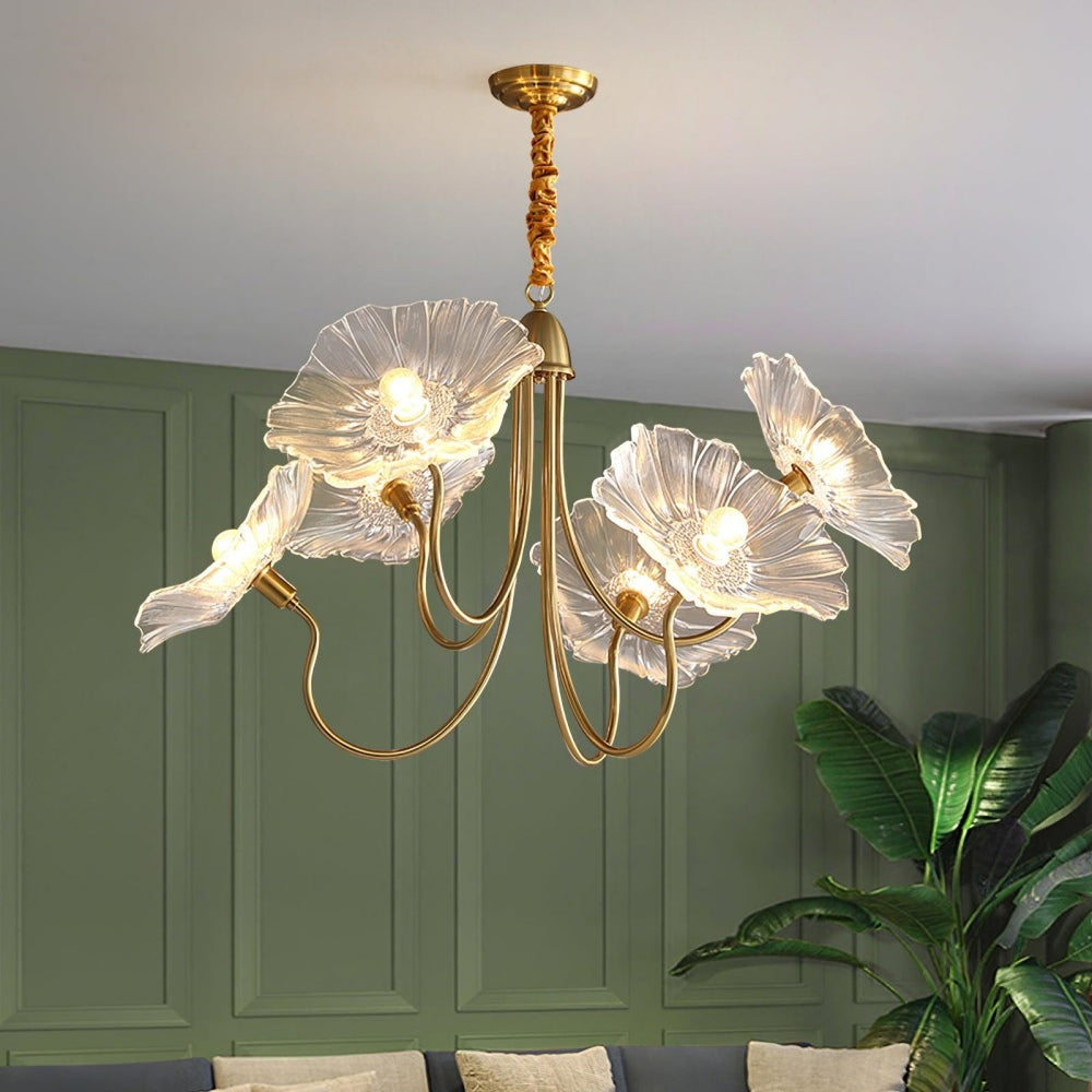 Moderne Lotusblad Glas Woonkamer Kroonluchter