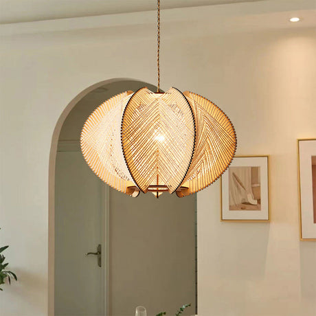 Mid-Century Scandinavische Houten Hanglampen