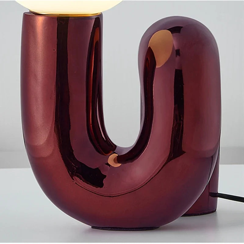 GlassSphere - Moderne glazen bollamp | LED Tafellamp voor een Eigentijdse Sfeer