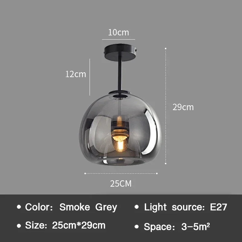 PureLicht - Minimalistische Glazen Plafondlamp voor Slaapkamer en Woonkamer