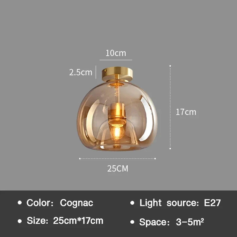 PureLicht - Minimalistische Glazen Plafondlamp voor Slaapkamer en Woonkamer