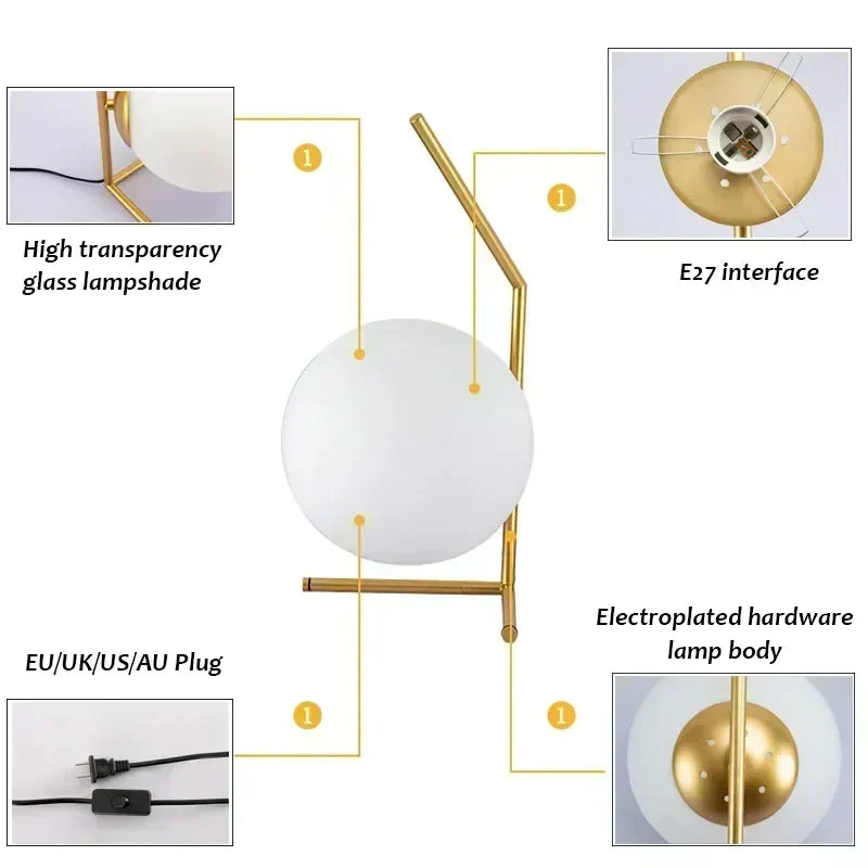 UrbanElegance - Moderne minimalistische glazen huishoudlamp