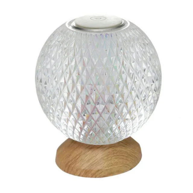 FlexiLuxe - Draadloze Kristallen Tafellamp met LED Verlichting, Luxe Decoratieve Lamp voor Woonkamer en Slaapkamer
