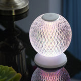 FlexiLuxe - Draadloze Kristallen Tafellamp met LED Verlichting, Luxe Decoratieve Lamp voor Woonkamer en Slaapkamer