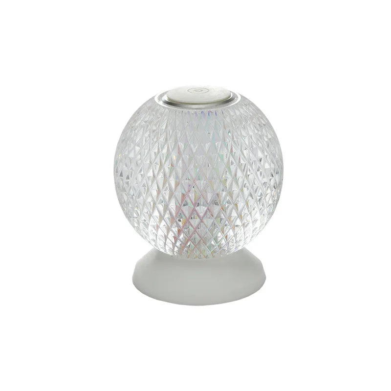 FlexiLuxe - Draadloze Kristallen Tafellamp met LED Verlichting, Luxe Decoratieve Lamp voor Woonkamer en Slaapkamer