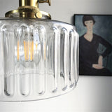 Retro Korte Cilinder Golvend Glazen Hanglamp