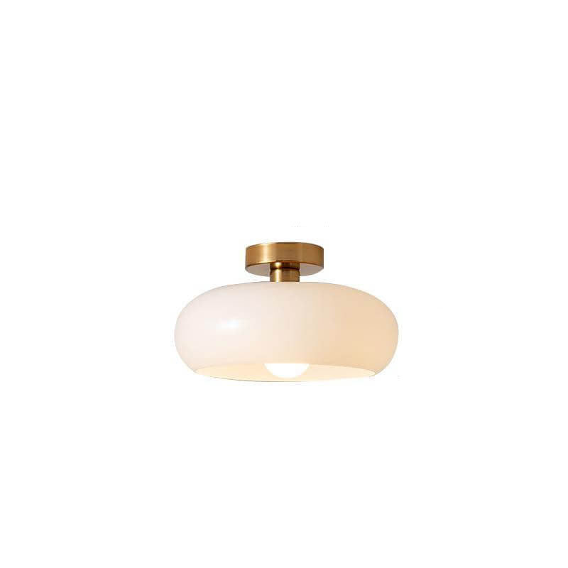 Retro Amber Ronde Glazen Plafondlamp