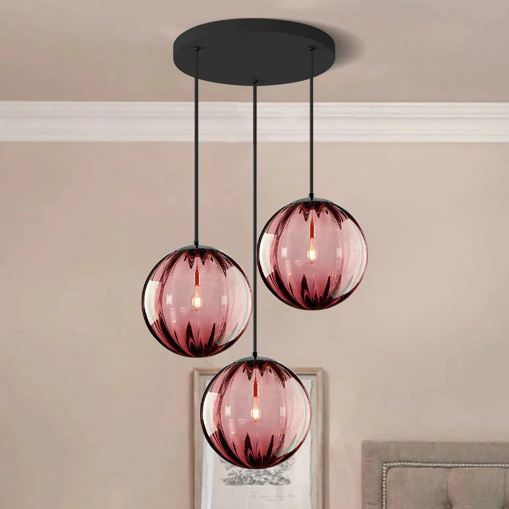 Nordic Minimalistische Moderne Waterpatroon Glazen Bol Hanglamp