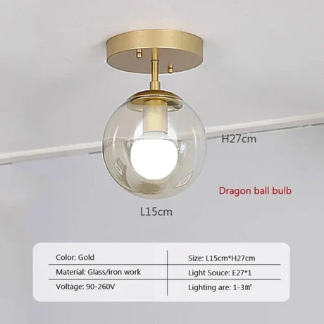 LuminousSphere - Moderne Glazen Bol Plafondlamp | Minimalistisch Design voor Woonkamer, Hal, en Gang