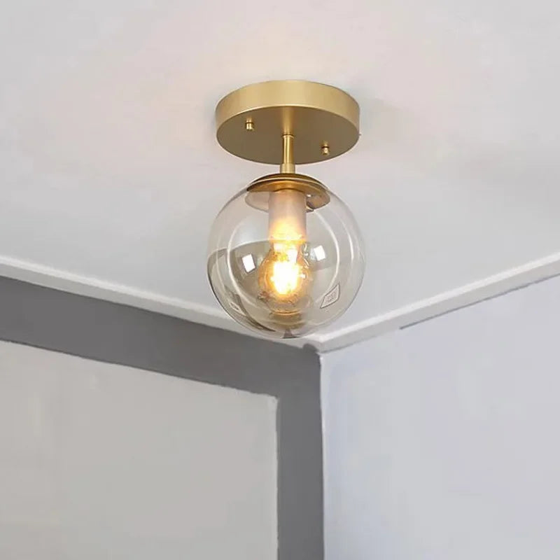 LuminousSphere - Moderne Glazen Bol Plafondlamp | Minimalistisch Design voor Woonkamer, Hal, en Gang