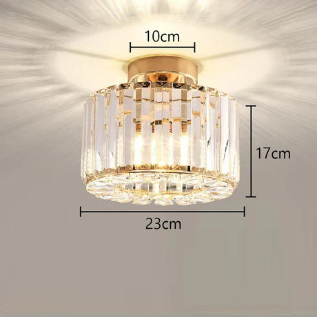 Luxe Kristallen Plafondlamp - Moderne Glans voor Woonkamer, Slaapkamer & Hal