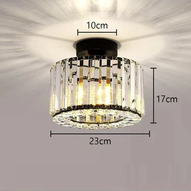 Luxe Kristallen Plafondlamp - Moderne Glans voor Woonkamer, Slaapkamer & Hal
