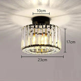 Luxe Kristallen Plafondlamp - Moderne Glans voor Woonkamer, Slaapkamer & Hal