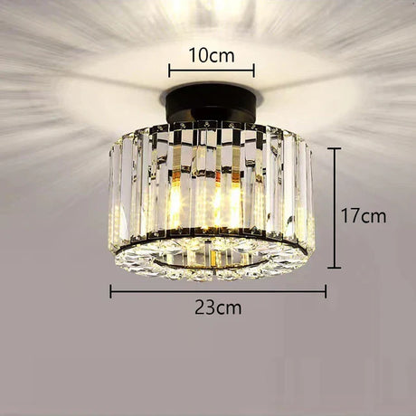 Luxe Kristallen Plafondlamp - Moderne Glans voor Woonkamer, Slaapkamer & Hal