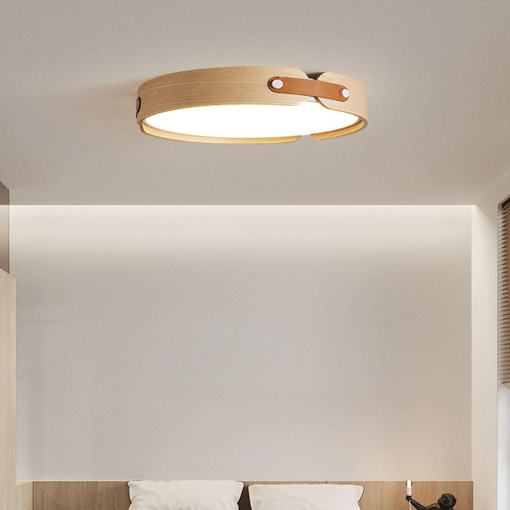 Mid-Century Houten Koepel Plafondlamp