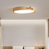 Mid-Century Houten Koepel Plafondlamp