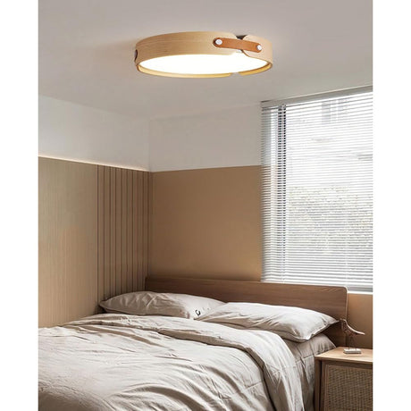 Mid-Century Houten Koepel Plafondlamp