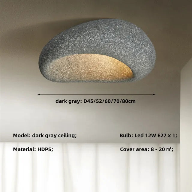 ZenLicht - Wabi Sabi Plafondlamp | Rustiek Design voor Sereen Interieur | Energiezuinige LED Verlichting