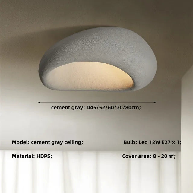 ZenLicht - Wabi Sabi Plafondlamp | Rustiek Design voor Sereen Interieur | Energiezuinige LED Verlichting