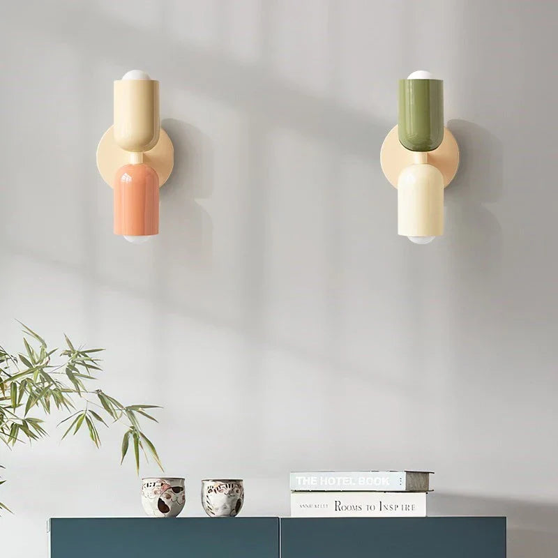 Minimalistische Tweelichts Wandlamp