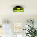 Middeleeuwse Flush Mount Glazen Plafondlamp