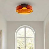 Middeleeuwse Flush Mount Glazen Plafondlamp