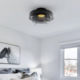 Middeleeuwse Flush Mount Glazen Plafondlamp