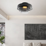Middeleeuwse Flush Mount Glazen Plafondlamp