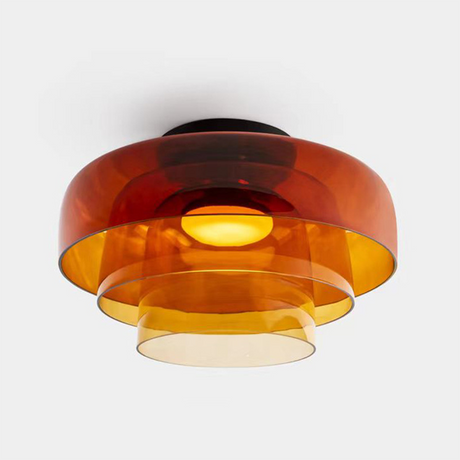 Middeleeuwse Flush Mount Glazen Plafondlamp
