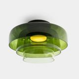 Middeleeuwse Flush Mount Glazen Plafondlamp