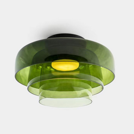 Middeleeuwse Flush Mount Glazen Plafondlamp