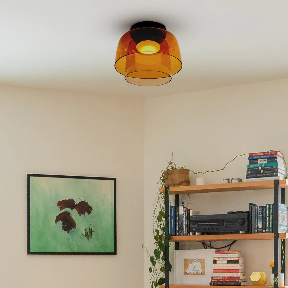Nordic Designer Creatieve Persoonlijkheid Middeleeuwse Glazen Plafondlamp