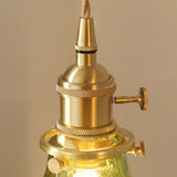Retro Korte Cilinder Golvend Glazen Hanglamp