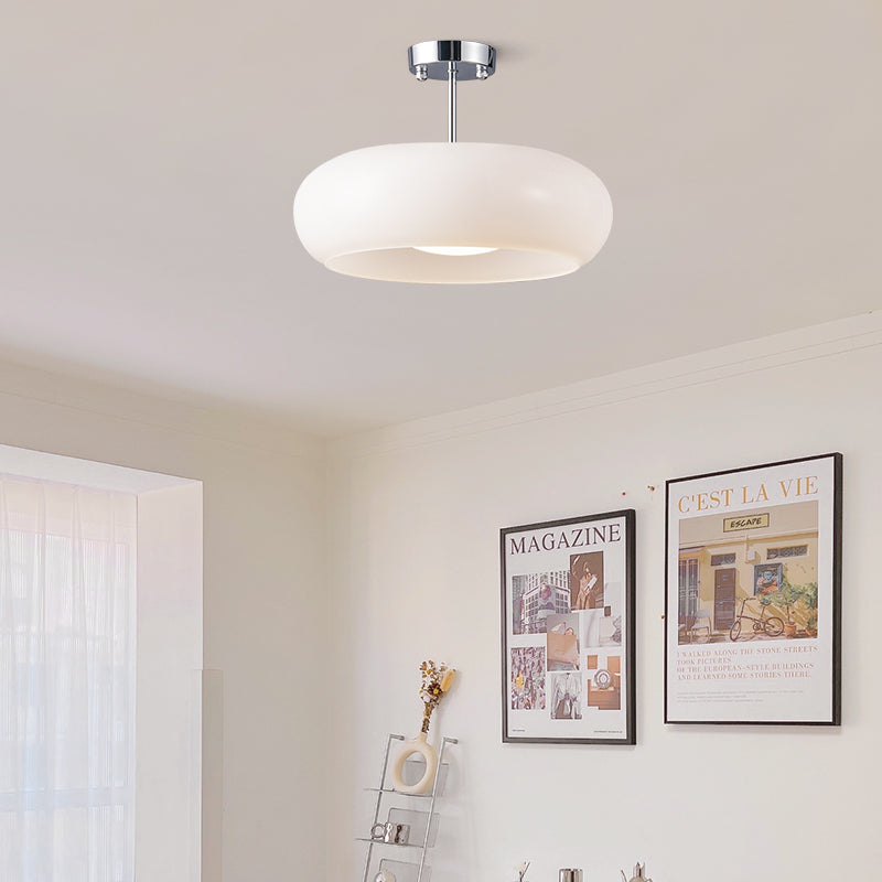 Retro Amber Ronde Glazen Plafondlamp