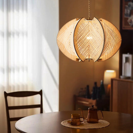 Mid-Century Scandinavische Houten Hanglampen