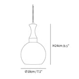 Retro Houten Bruine Koepel Keuken Eiland Hanglamp